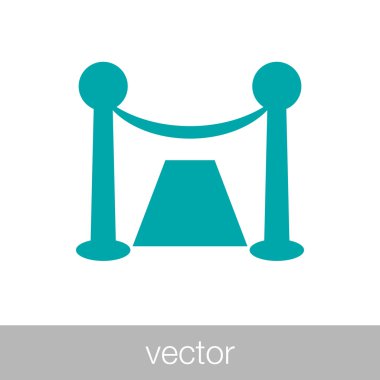 Barikat simgesini sıraya dizin. Düz biçim tasarım resimleme simgesini kavra.