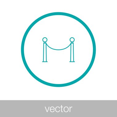 Barikat simgesini sıraya dizin. Düz biçim tasarım resimleme simgesini kavra.