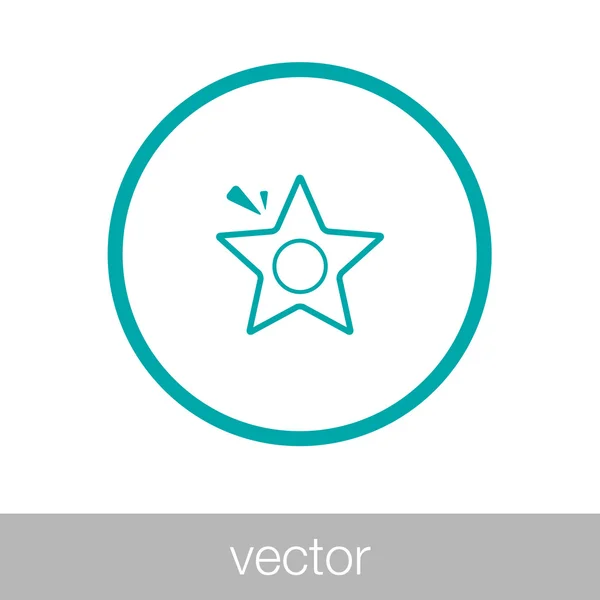 Star Symbol Konzept Flacher Stil Design Illustration Symbol — Stockvektor