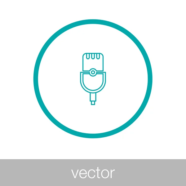 Microphone Icon Concept Flat Style Design Illustration Icon — 스톡 벡터