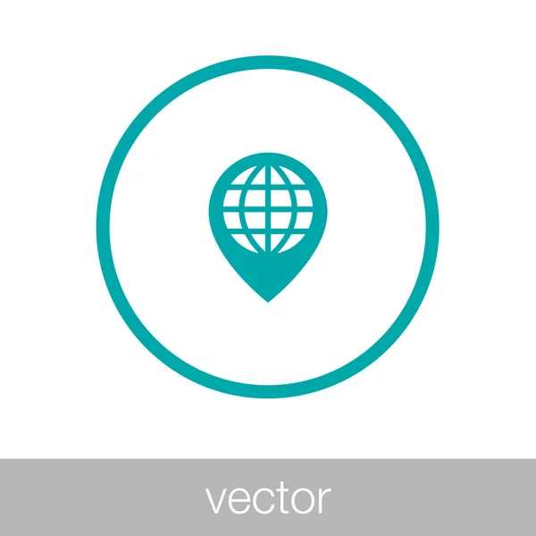 Globe Icon World Icon Concept Flat Style Design Illustration Icon — Stock Vector