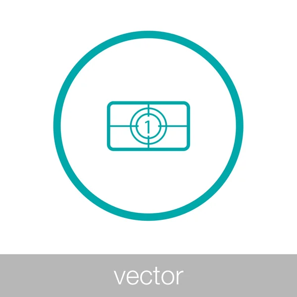 Mozi Ikon Koncepció Lapos Stílusú Design Illusztráció Ikon — Stock Vector