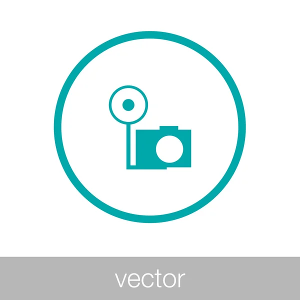 Ikona Kamery Koncepce Ikony Návrhu Plochého Stylu — Stockový vektor