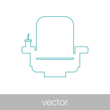 Sinema koltuğu ikonu. konsept düz tasarım resimleme simgesi.
