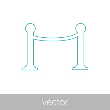 Barikat simgesini sıraya dizin. Düz biçim tasarım resimleme simgesini kavra.