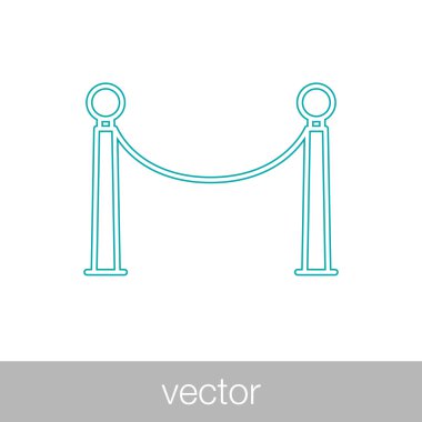 Barikat simgesini sıraya dizin. Düz biçim tasarım resimleme simgesini kavra.