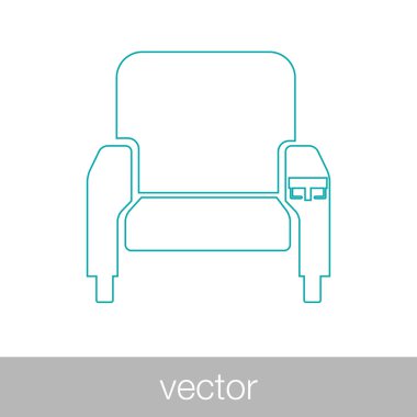 Sinema koltuğu ikonu. konsept düz tasarım resimleme simgesi.