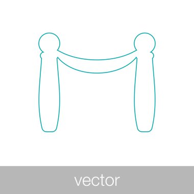 Barikat simgesini sıraya dizin. Düz biçim tasarım resimleme simgesini kavra.