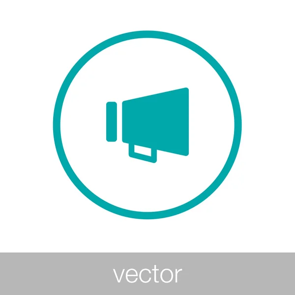 Icono Del Altavoz Icono Ilustración Diseño Estilo Plano Concepto — Vector de stock