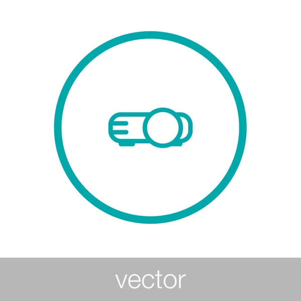Icono Del Proyector Icono Ilustración Diseño Estilo Plano Concepto — Vector de stock