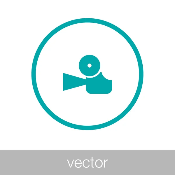 Video Camera Icon Concept Flat Style Design Illustration Icon — 스톡 벡터