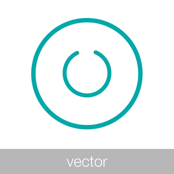 Power Taste Symbol Konzept Flacher Stil Design Illustration Symbol — Stockvektor