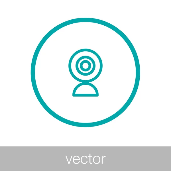 Web Camera Icon Concept Flat Style Design Illustration Icon — 스톡 벡터