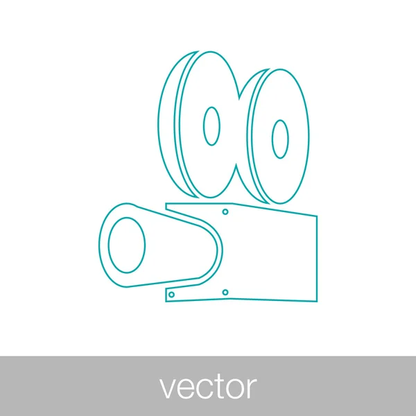 Videokamerasykone Konzept Flacher Stil Design Illustration Symbol — Stockvektor