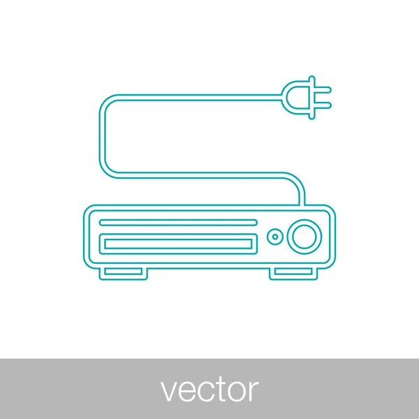 Значок Проектора Иконка Плоским Дизайном — стоковый вектор