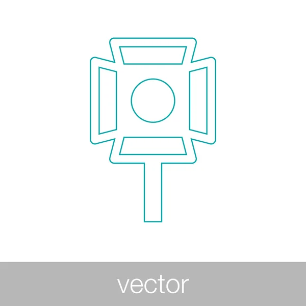 Значок Вспышки Иконка Плоским Дизайном — стоковый вектор