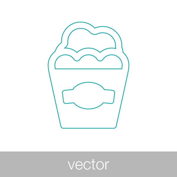 Popcorn Ikone Konzept Flacher Stil Design Illustration Symbol — Stockvektor