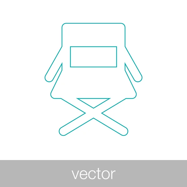 Regiestuhl Ikone Stuhlicon Konzept Flacher Stil Design Illustration Symbol — Stockvektor
