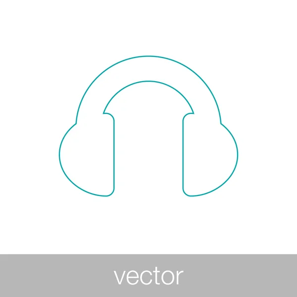 Icono Auriculares Icono Auriculares Icono Ilustración Diseño Estilo Plano Concepto — Vector de stock