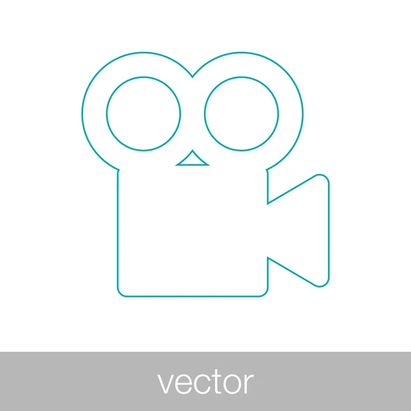 Videokamerasykone Konzept Flacher Stil Design Illustration Symbol — Stockvektor