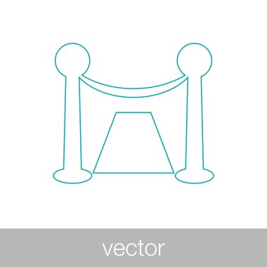 Barikat simgesini sıraya dizin. Düz biçim tasarım resimleme simgesini kavra.