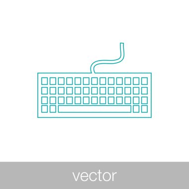 Klavye simgesi. Düz biçim tasarım resimleme simgesini kavra.