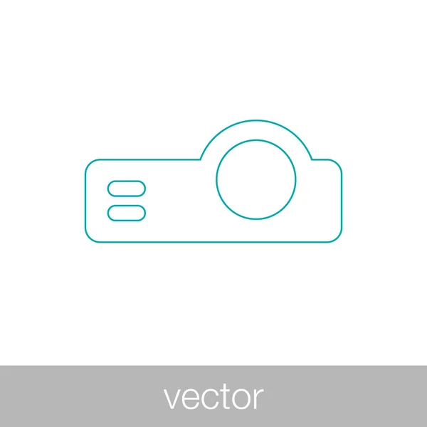 Icône Projecteur Concept Plat Design Illustration Icône — Image vectorielle