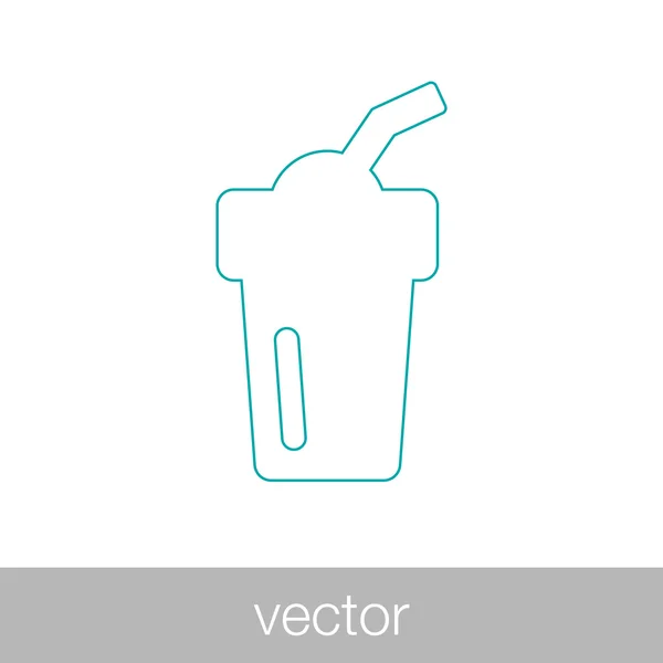 Take Away Drink Icon Concept Flat Style Design Illustration Icon — 스톡 벡터