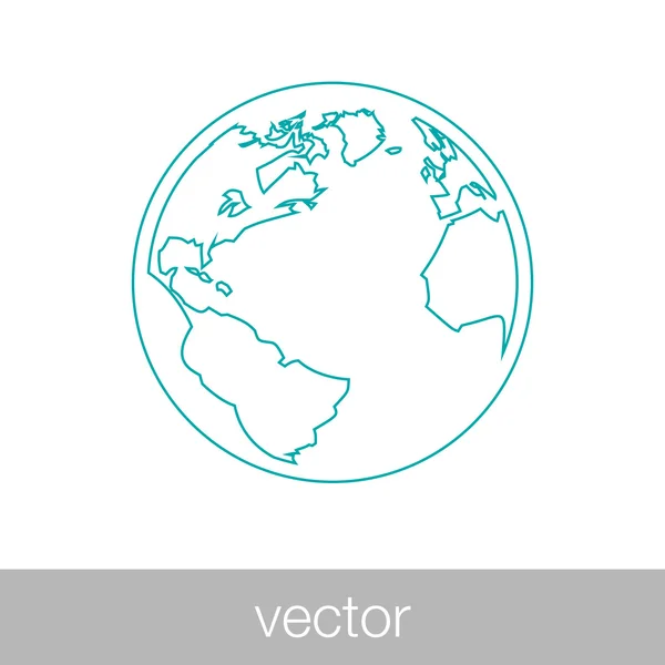 Globe Icon World Icon Concept Flat Style Design Illustration Icon — 스톡 벡터