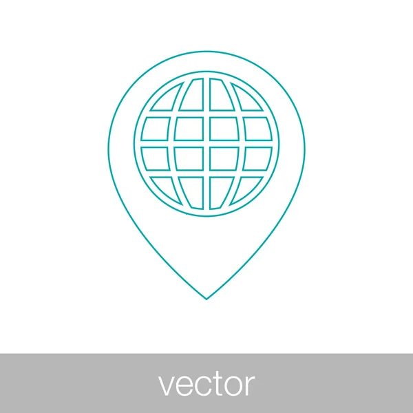 Globe Icon World Icon Concept Flat Style Design Illustration Icon — 스톡 벡터