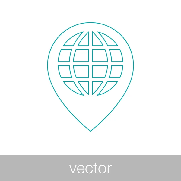 Globe Icon World Icon Concept Flat Style Design Illustration Icon — 스톡 벡터