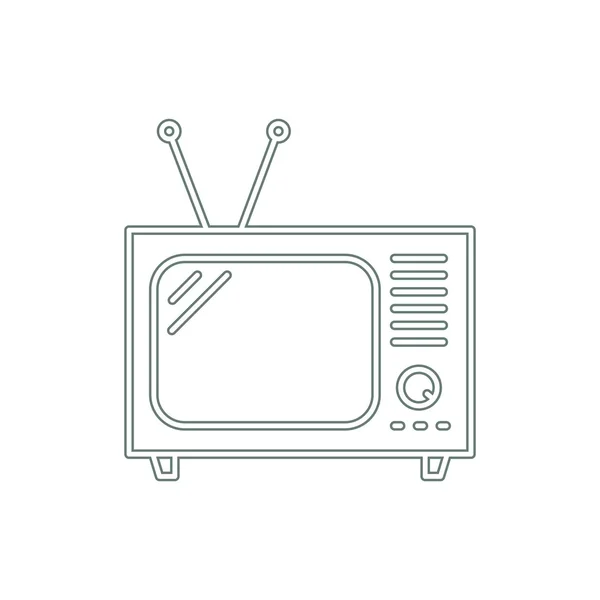 Televizyon Ikonu Düz Biçim Tasarım Resimleme Simgesini Kavra — Stok fotoğraf