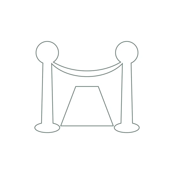 Queue Barricade Icon Concept Flat Style Design Illustration Icon — 스톡 사진