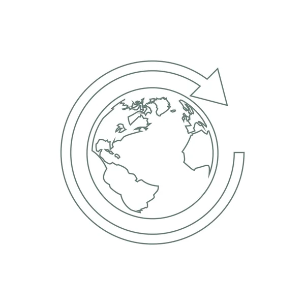 Значок Глобуса Значок Мира Иконка Плоским Дизайном — стоковое фото