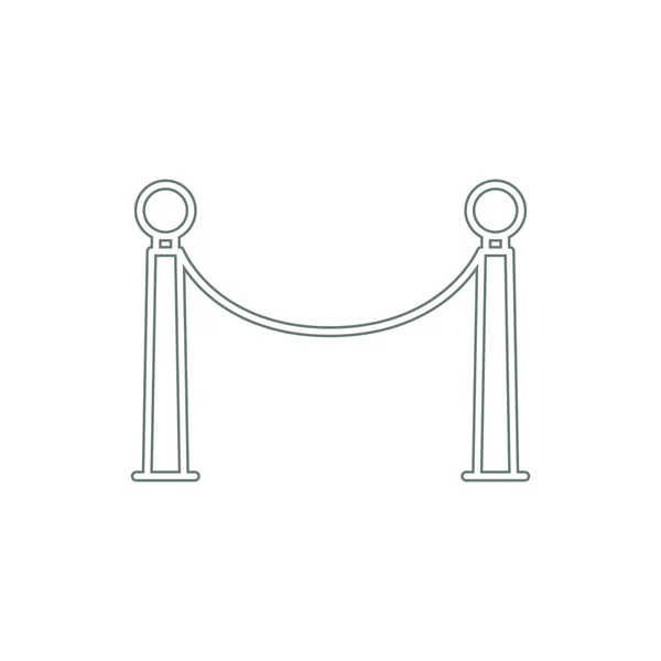 Schlange Stehen Barrikade Symbol Konzept Flacher Stil Design Illustration Symbol — Stockfoto
