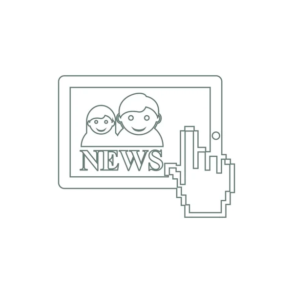 Nachrichtensymbol Konzept Flacher Stil Design Illustration Symbol — Stockfoto