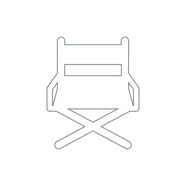 Regiestuhl Ikone Stuhlicon Konzept Flacher Stil Design Illustration Symbol — Stockfoto