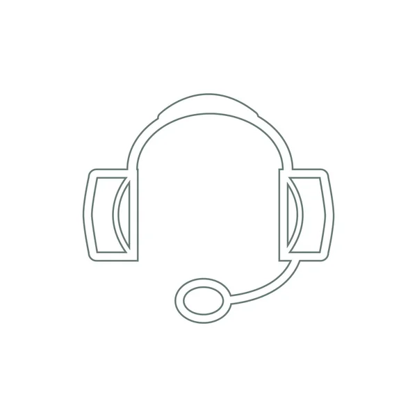 Εικονίδιο Ακουστικών Εικονίδιο Ακουστικών Αντίληψη Επίπεδη Στυλ Εικονίδιο Σχεδίασης — Φωτογραφία Αρχείου