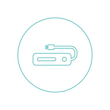 Projektör simgesi. Düz biçim tasarım resimleme simgesini kavra.