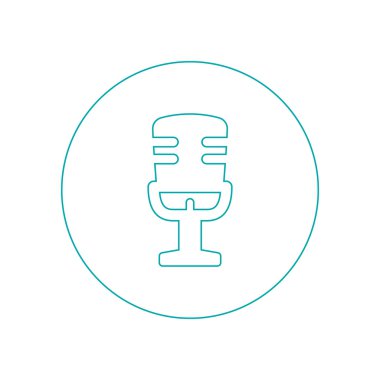 Mikrofon simgesi. Düz biçim tasarım resimleme simgesini kavra.