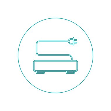 Projektör simgesi. Düz biçim tasarım resimleme simgesini kavra.