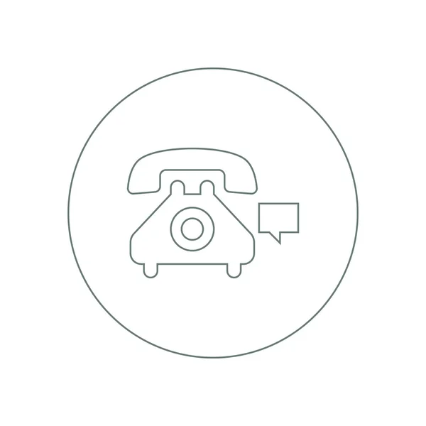 Ikona Telefonu Ikona Telekomunikacji Koncepcja Płaski Styl Projekt Ikona Ilustracji — Zdjęcie stockowe