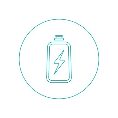 Batarya simgesi. Düz biçim tasarım resimleme simgesini kavra.