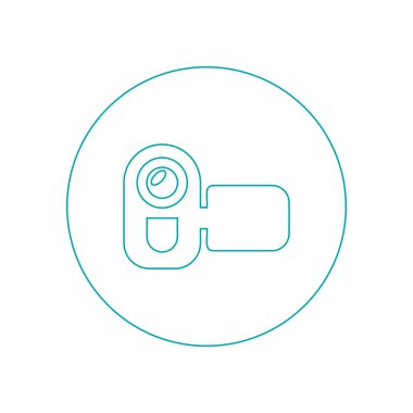 Video kamera simgesi. Düz biçim tasarım resimleme simgesini kavra.