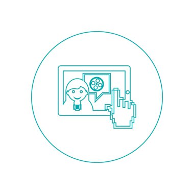 Haber ikonu. Düz biçim tasarım resimleme simgesini kavra.