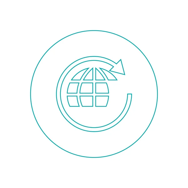 Globe Icon World Icon Concept Flat Style Design Illustration Icon — 스톡 사진