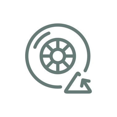 İşaret simgesini geri dönüştür. Düz biçim tasarım resimleme simgesini kavra.