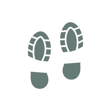 Ayak izi ikonu. Düz biçim tasarım resimleme simgesini kavra.