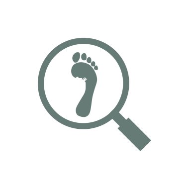 Ayak izi ikonu. Düz biçim tasarım resimleme simgesini kavra.