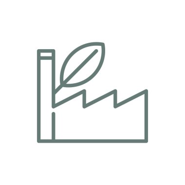 Fabrika ikonu. Düz biçim tasarım resimleme simgesini kavra.